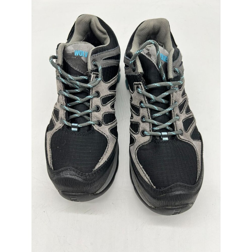 Wolverine Women's Fletcher Low Safety Toe Water Proof Lace Up Size 8M Black Gray